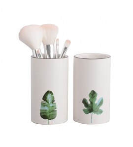 Green plant ins desktop ceramic makeup brush pen eyeliner storage holder