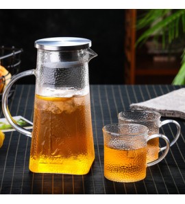 high temperature resistant glass transparent household cold water cup Large capacity bottle
